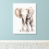 キャンバス象のアートワーク キャンバスプリント (インサイチュ (ウッドフロア))
