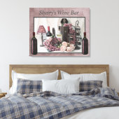キャンバス30" x 24" "シェリー"ワインバー キャンバスプリント (インサイチュ (寝室))