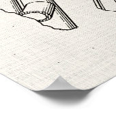 キャンバス |オートバイ特許 ポスター (角)