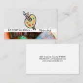 キャンバス |ブ絵を描ラシ名刺 名刺 (正面/裏面)