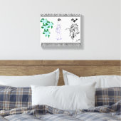 キャンバス：古代ギリシャ語 キャンバスプリント (インサイチュ (寝室))