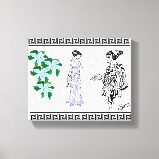 キャンバス：古代ギリシャ語 キャンバスプリント (正面)