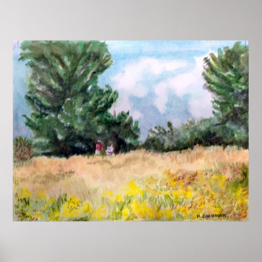 キャンバス – 水彩画 – ART BY HARRIET DAVIDSHN ポスター (正面)