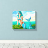 キャンバス「海の人魚」 キャンバスプリント (インサイチュ (ウッドフロア))