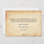 キャンバス 秋の落ち葉とカボチャ 感謝祭 シーズンカード (裏面)