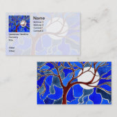 キャンバス-青の木そして月 名刺 (正面/裏面)