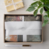 キャンバス 8 x 10 用のデコパージュ4冊のストーリーブックペーパー 薄葉紙 (ギフト)