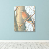 キャンバス – Winter Robin (インサイチュ (ウッドフロア))