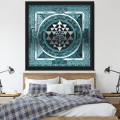 キャンバスSriYantra Yoga Meditation India Symbol holy キャンバスプリント (インサイチュ (寝室))