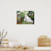 キャンバーパピーズの庭、水彩レプロダック ポスター (キッチン)