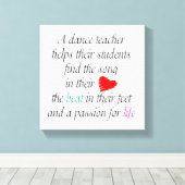 キャンバ教えスウォールアートを愛する キャンバスプリント (インサイチュ (ウッドフロア))