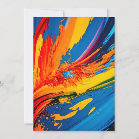 キャンバ鮮やかス絵を描の誕生日パーティー 招待状 (裏面)