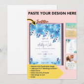 キャンバ ウェディング インビテーション & セーブ・ザ・デート テンプレート (正面/裏面)