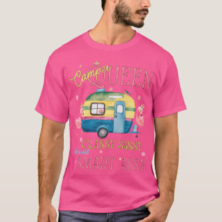 キャンパおもしろいークイーンクラッシー頭が切れるキャンピングRv W Tシャツ
