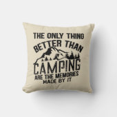 キャンパおもしろいースローガン夏キャンプ引用文 クッション (正面)