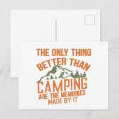 キャンパおもしろいースローガン夏キャンプ引用文 シーズンポストカード (正面/裏面)