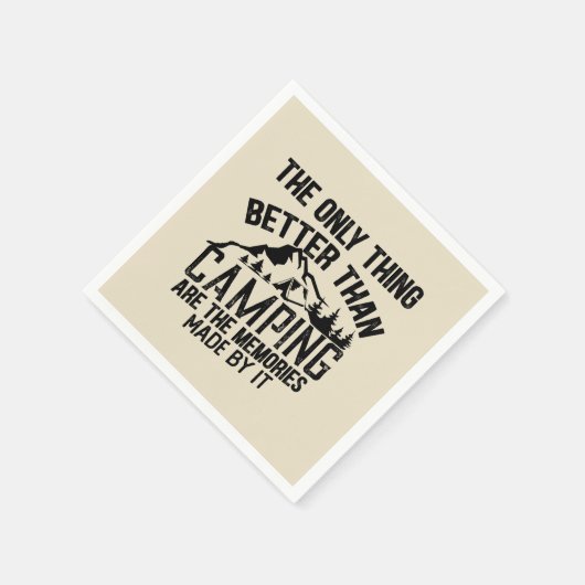 キャンパおもしろいースローガン夏キャンプ引用文 スタンダードカクテルナプキン (角)