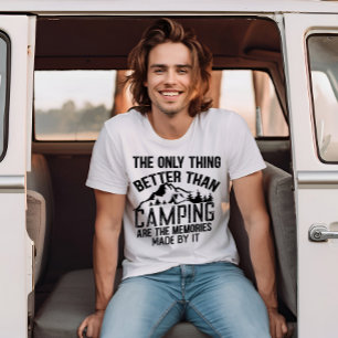 キャンパおもしろいースローガン夏キャンプ引用文 Tシャツ