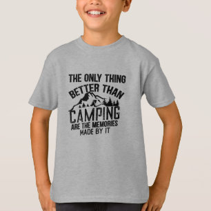 キャンパおもしろいースローガン夏キャンプ引用文 Tシャツ