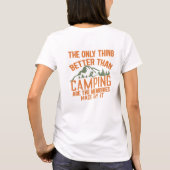 キャンパおもしろいースローガン夏キャンプ引用文 Tシャツ (裏面)