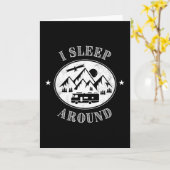 キャンパおもしろいーバンギフトIスリープのまわりに – モーターホーム カード (黄色い花)