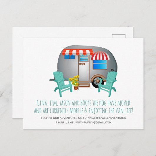 キャンパお洒落ー移動発表 案内ポストカード (正面/裏面)