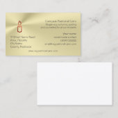 キャンパスのアドバイス、金ゴールドの赤い蝋燭のロゴ 名刺 (正面/裏面)