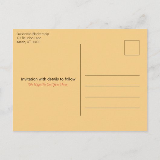 キャンパスファミリ懇親会日付テンプレートの保存 案内ポストカード (裏面)