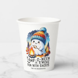 キャンパスモアおもしろいと幽霊キャンピングハロウィーン 紙コップ