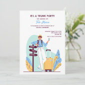 キャンパス到着幹線パーティの招待状 招待状 (スタンド正面)