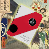 キャンパス忍者パーソナライズされたノート白と赤 ノートブック