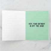 キャンパトレーラおもしろい誕生日グリーティングカード カード (内部)