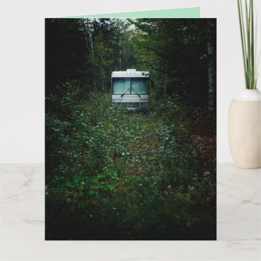 キャンパトレーラおもしろい誕生日グリーティングカード カード (正面)