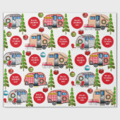 キャンパパーソナライズされたーズクリスマス ラッピングペーパー (フラット)