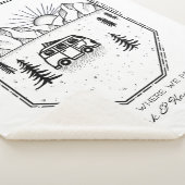 キャンパパーソナライズされたーヴァンライフアウトドアキャンピング シェルパブランケット (3/4)