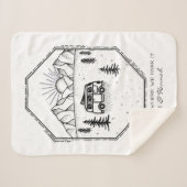 キャンパパーソナライズされたーヴァンライフアウトドアキャンピング シェルパブランケット (正面(横))