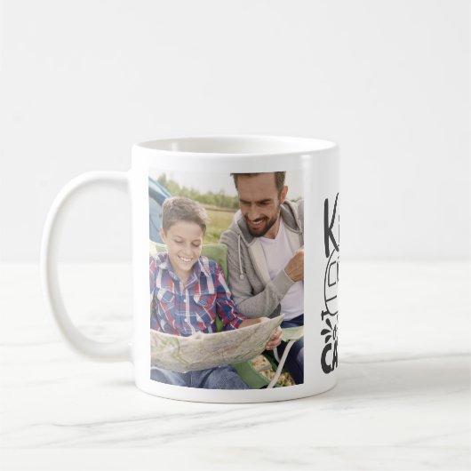 キャンパパーソナライズされたー引用文の写真キング コーヒーマグカップ (左)