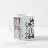 キャンパパーソナライズされたー引用文の写真クイーン コーヒーマグカップ (正面左)