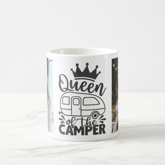 キャンパパーソナライズされたー引用文の写真クイーン コーヒーマグカップ (中央)