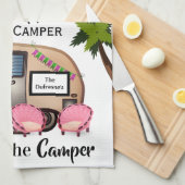 キャンパパーソナライズされたー/フラミンゴキッチンタオル キッチンタオル (四つ折り)