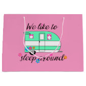 キャンパーおもしろい/「私たちは眠るのが好のまわりにき」 ラージペーパーバッグ (正面)