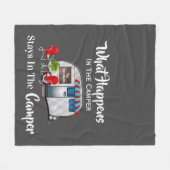 キャンパーで起こるこパーソナライズされたと フリースブランケット (正面(横))