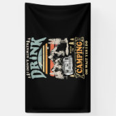 キャンパーにキャンプしている時は必ずしも飲まない 横断幕 (縦)