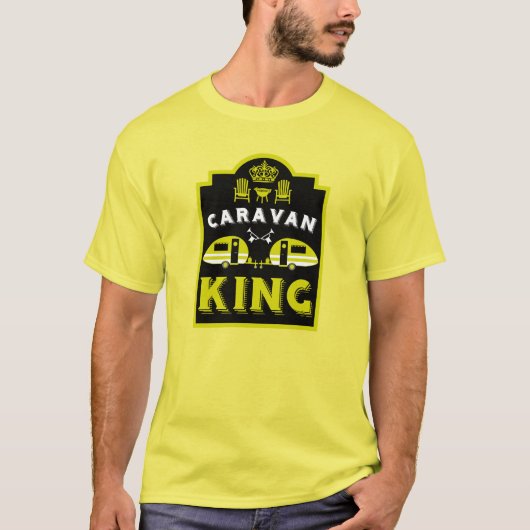 キャンパーのためのキャラバンキングギフト Tシャツ (正面)