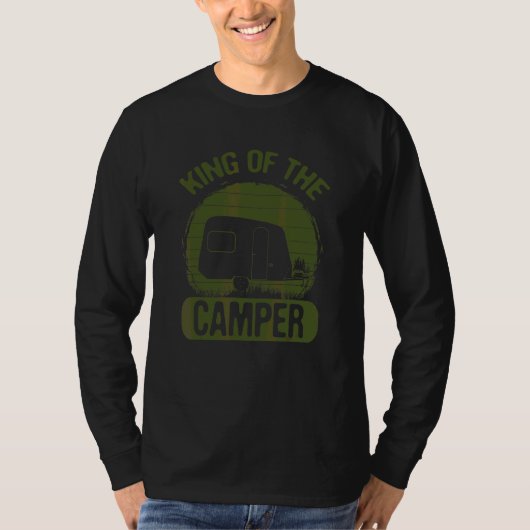 キャンパーのキャンピングユーモア王 Tシャツ (正面)