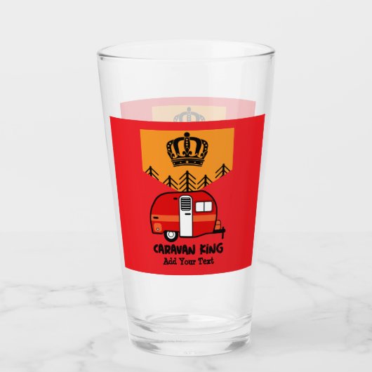 キャンパーのキング – おもしろいCamping RV タンブラーグラス (正面)