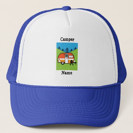 キャンパーのクイーンおもしろい- Camping RVキャラバンドー キャップ (正面)