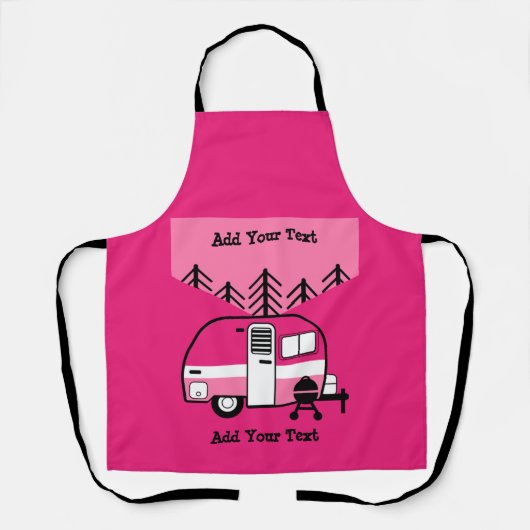 キャンパーのクイーンおもしろい- Camping RV エプロン (正面)