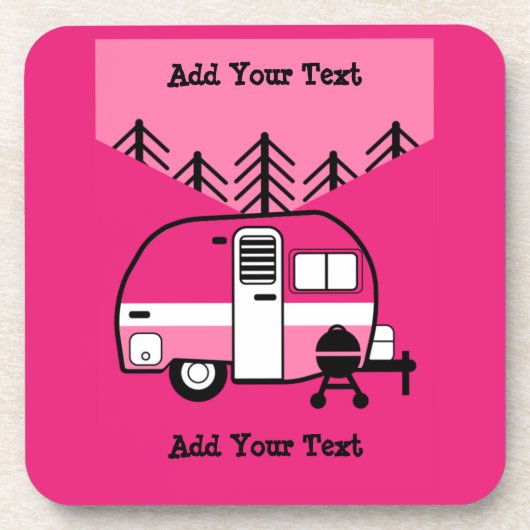 キャンパーのクイーンおもしろい- Camping RV コースター (正面)