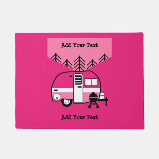 キャンパーのクイーン – おもしろい Camping RV Doormat ドアマット (正面)